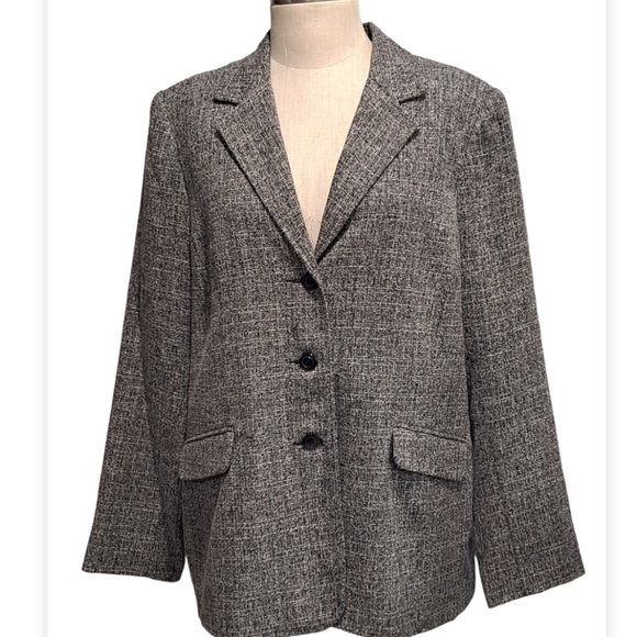 Vintage SAG Harbour tweeted blazer size 18 - Picture 1 of 5